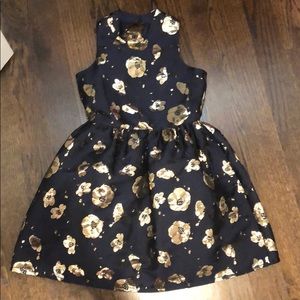 Girls navy and gold dress